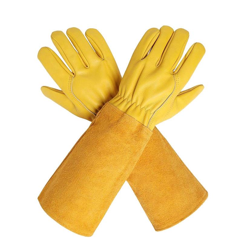 Extended Length Welding Gloves with Heat Insulation and Puncture Resis