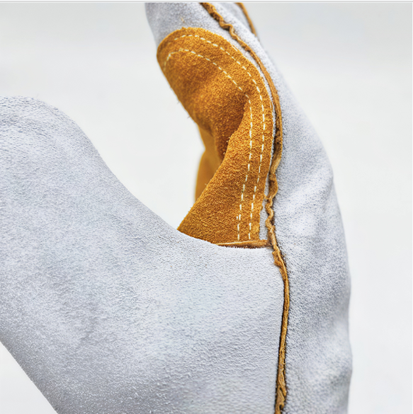 A-level natural color with adhesive three-layer welding gloves