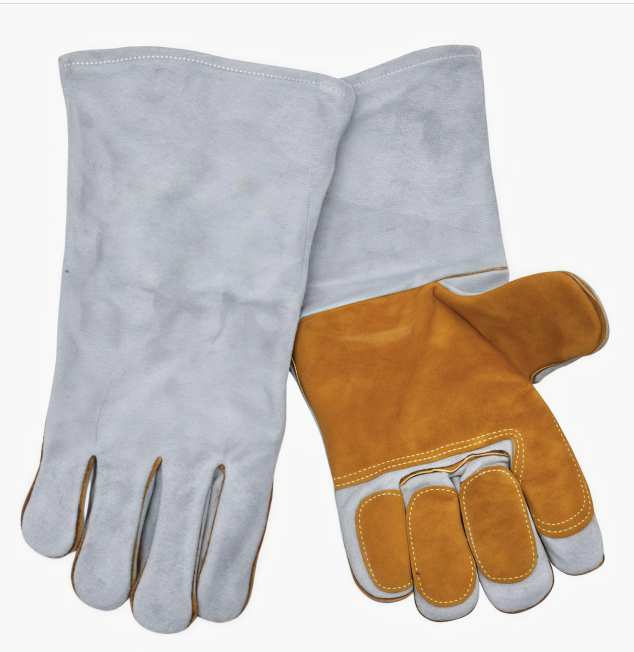A-level natural color with adhesive three-layer welding gloves