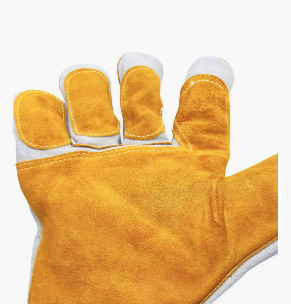 A-level natural color with adhesive three-layer welding gloves