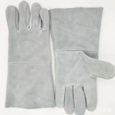 Welding gloves natural single layer ones made of cow split leather material