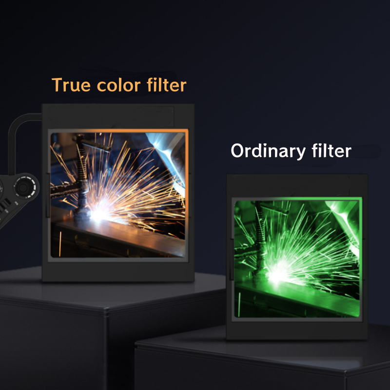 Auto Darkening Welding Helmet Super Large True Color Window Dual Power Argon Arc Welding Helmet